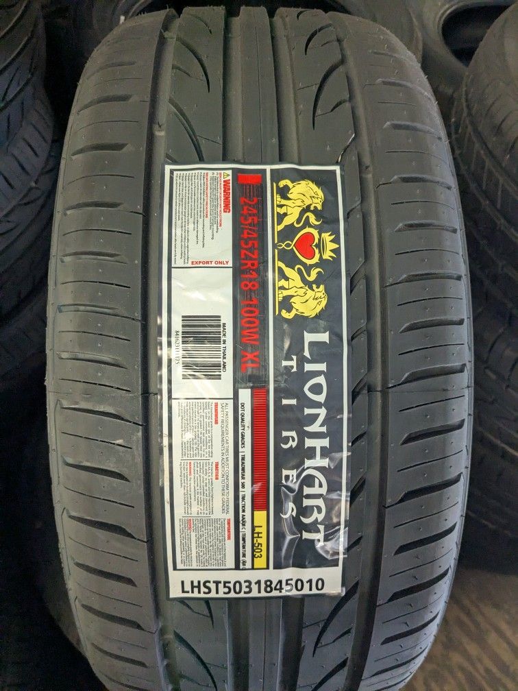 245/45/18 LionHart LH-503 - New Tires