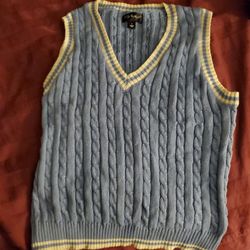 Sweater Cable Knit Vest Girls L