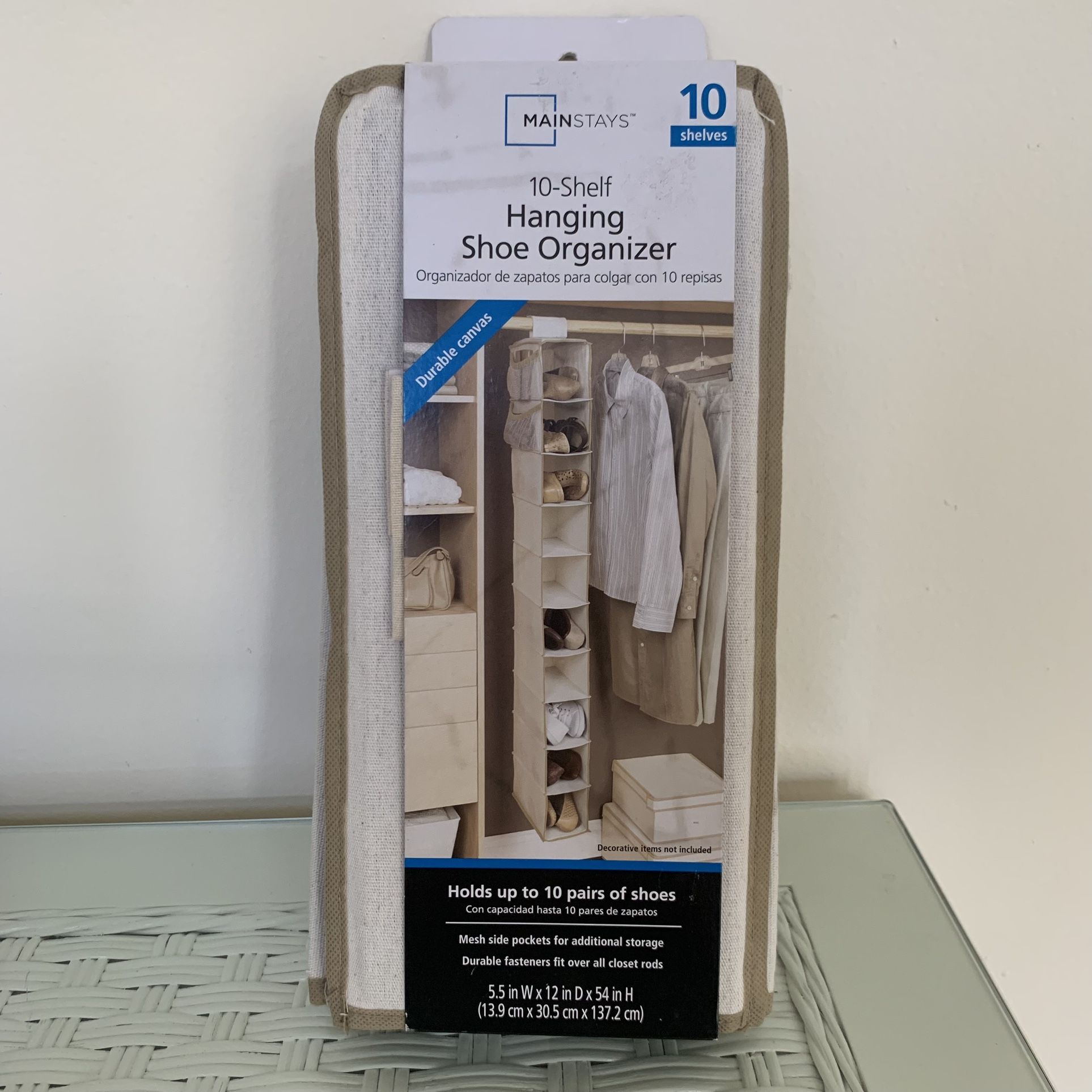 10-Shelf Hanging Shoe Organizer
