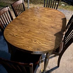 Wooden Dining Room Table And Chairs