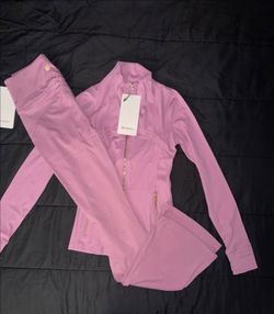Lululemon Pink Jacket and Leggings Set