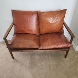 Leather Love Seat
