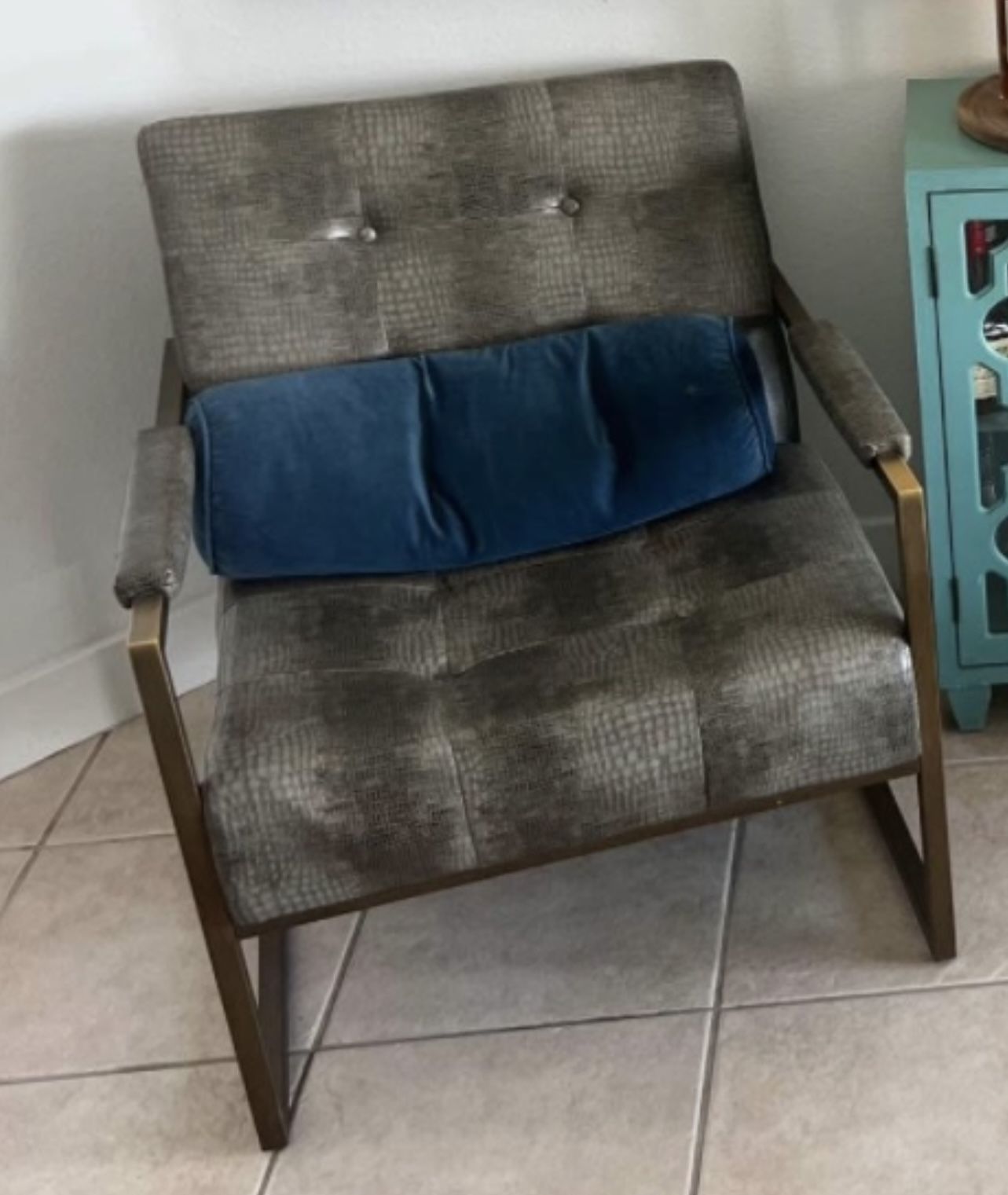 Pair Of Faux Snake Skin Chairs