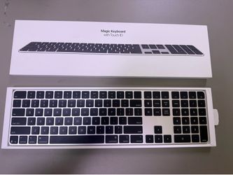 Apple Magic Keyboard with Touch ID + Numeric Keypad & Magic Mouse (Black) — Like New
