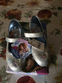 New Girl's Pretty Silver Princess Elsa Shoe