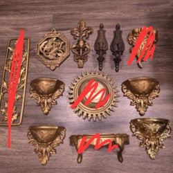 Vintage Syroco Planter Pockets Or Candle Holder Wall Sconce