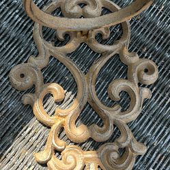 Vintage Cast Iron Hanging Decorative Piece 