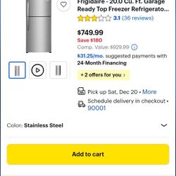 Frigidaire Refrigerator USED 