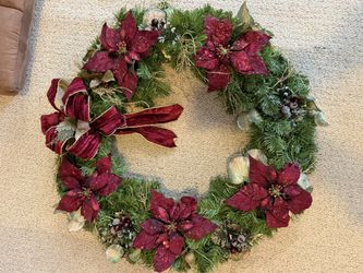 Christmas Poinsettia wreath