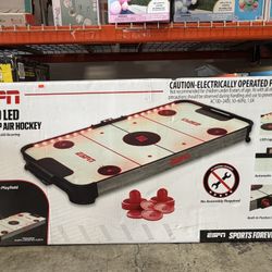 ESPN Jumbo LED Tabletop Air Hockey With Automatic LED Scoring Brand New In Box 