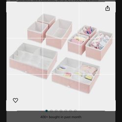 Brand New- still in original package. mDesign Fabric Drawer Organizer Bins, Kids/Baby Nursery Dresser, Closet, Shelf, Playroom Organization, Hold Clot