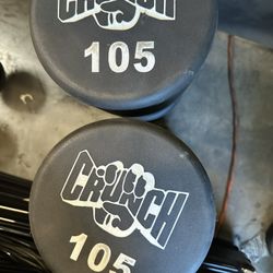 Custom Branded 105lb Pair Dumbbells 