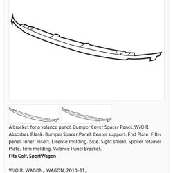 5K0805915A9B9 VW Lower Valance Panel