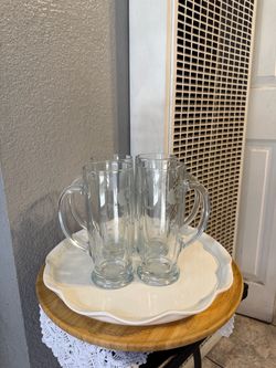 Princess House Set De 4 Cerveceros Altos De La Linea Heritage..