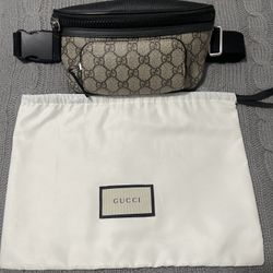 Gucci Bumbag GG Supreme Canvas Belt Bag Black/Grey