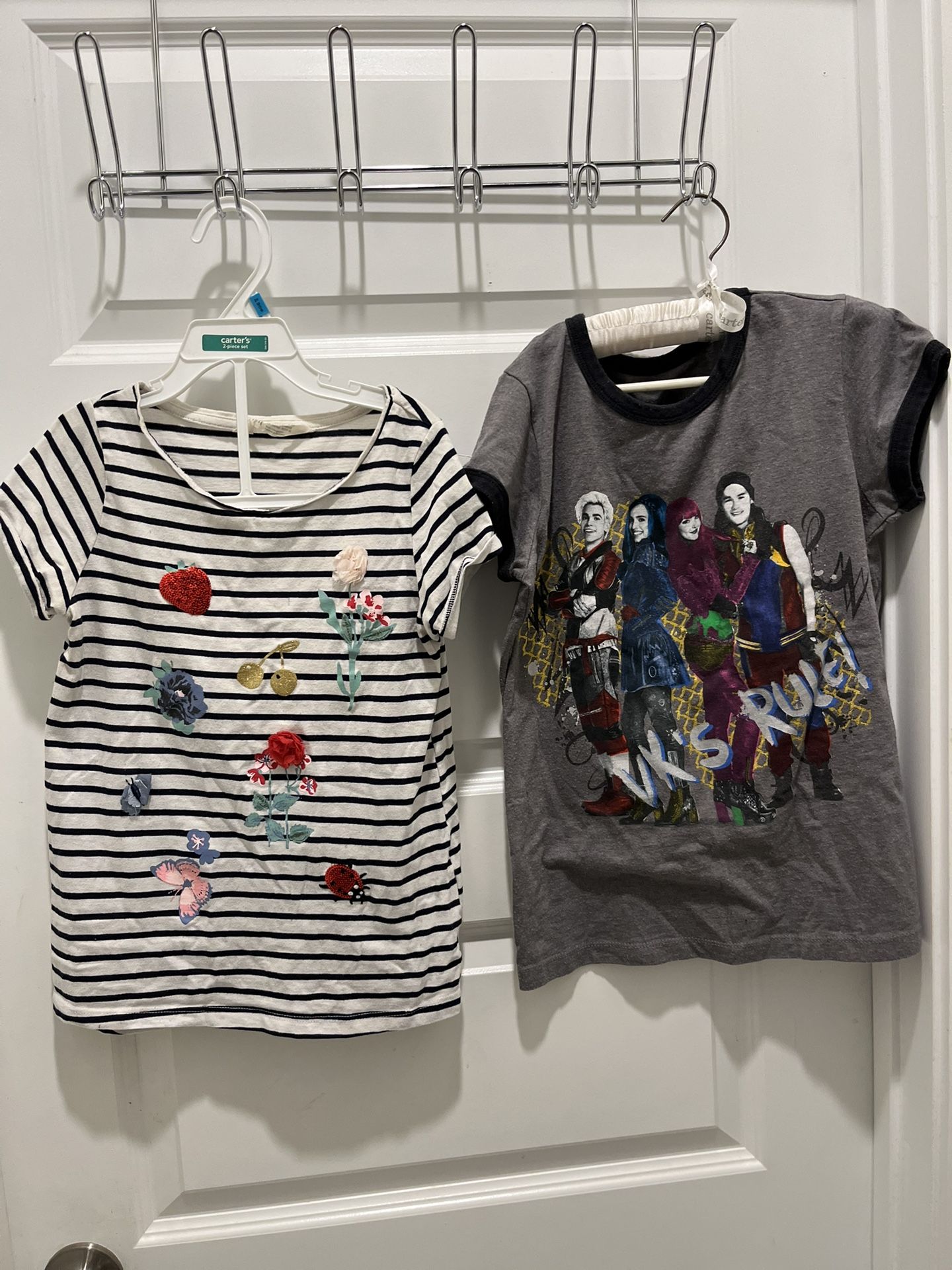 Floral Striped Shirt And Descendants Shirt Girls