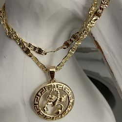 Scorpio Zodiac Pendant With Chain Necklace 18” 4mm 