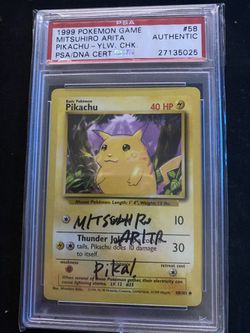 Pokemon pikachu Arita autograph
