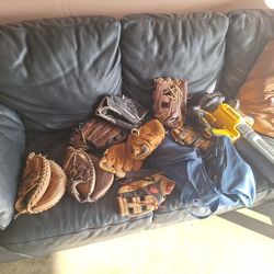 Baseball gloves and catcher gloves