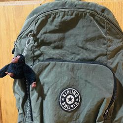 Kipling Live Light Backpack with Monkey Keychain