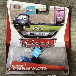 Disney Pixar Cars RSN Racing Sports Network Matthew "True Blue" McCrew Mattel