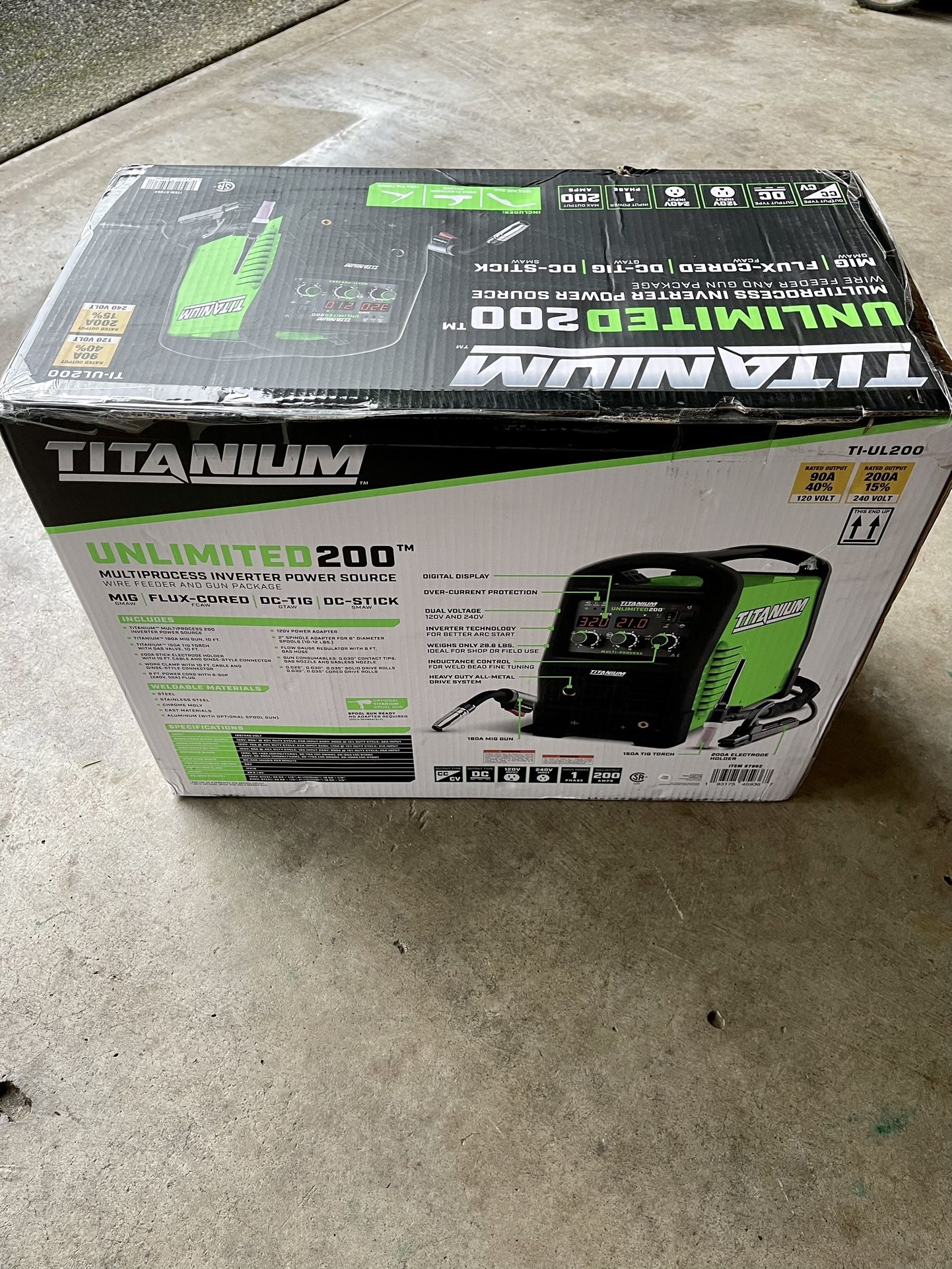 Titanium Unlimited Professional 200 Multiprocess Welder TIUL200 Brand