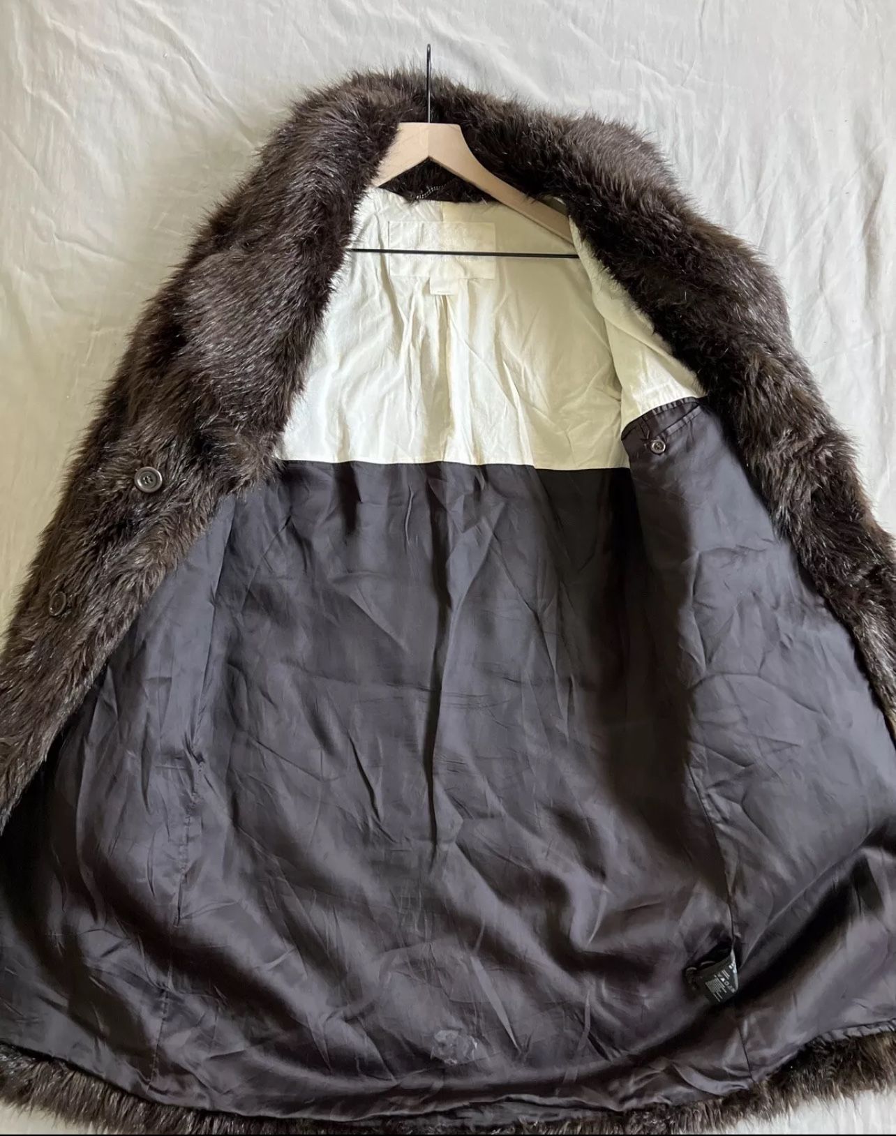 EU 46 MAISON MARTIN MARGIELA x H&M FW12 Faux Fur Beaver Long Coat