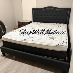 New Queen Bed Frame With Mattress 