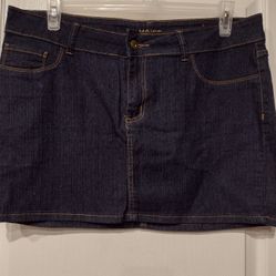Plus Size Denim Skirt 