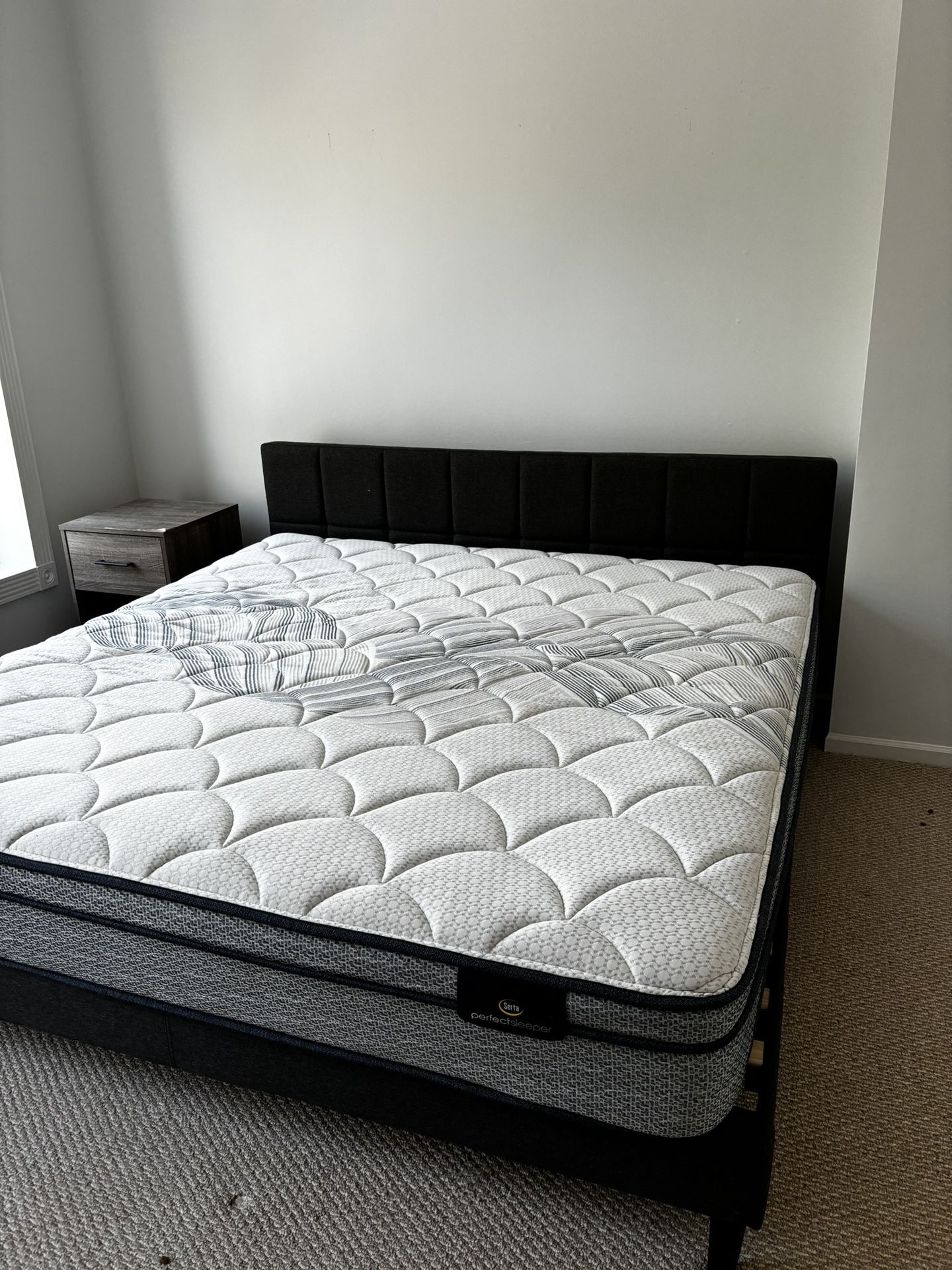 King Serra Mattress And Bed Frame 