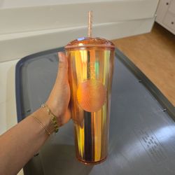Starbucks Iridescent Orange Gold Tumbler