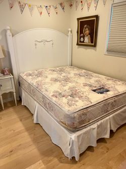 FREE! Queen headboard + bed frame + mattress