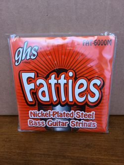 Fatties nickel plated steel bass guitar strings set of four strings