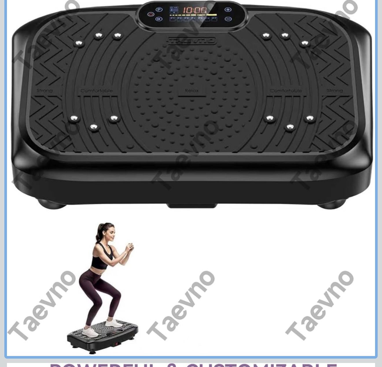 Vibration Plate Exercise Machine for Lymphatic Drainage,Vibration Plate Machine with 199 Adjustable Speed, Vibrating Plate Weight Loss for Women Men