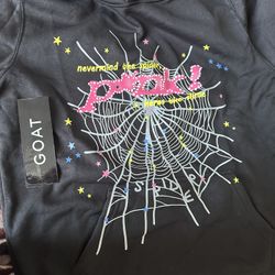 Spider Pink Black Hoodie 