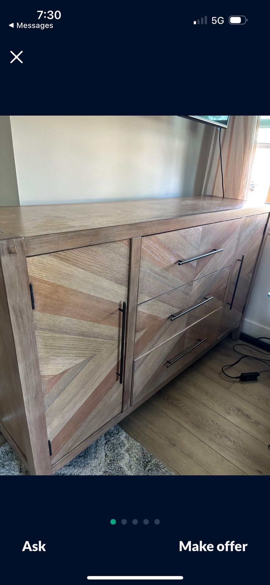 Beautiful Large Wood Dresser For Bedroom/ Dining Room For Sale.