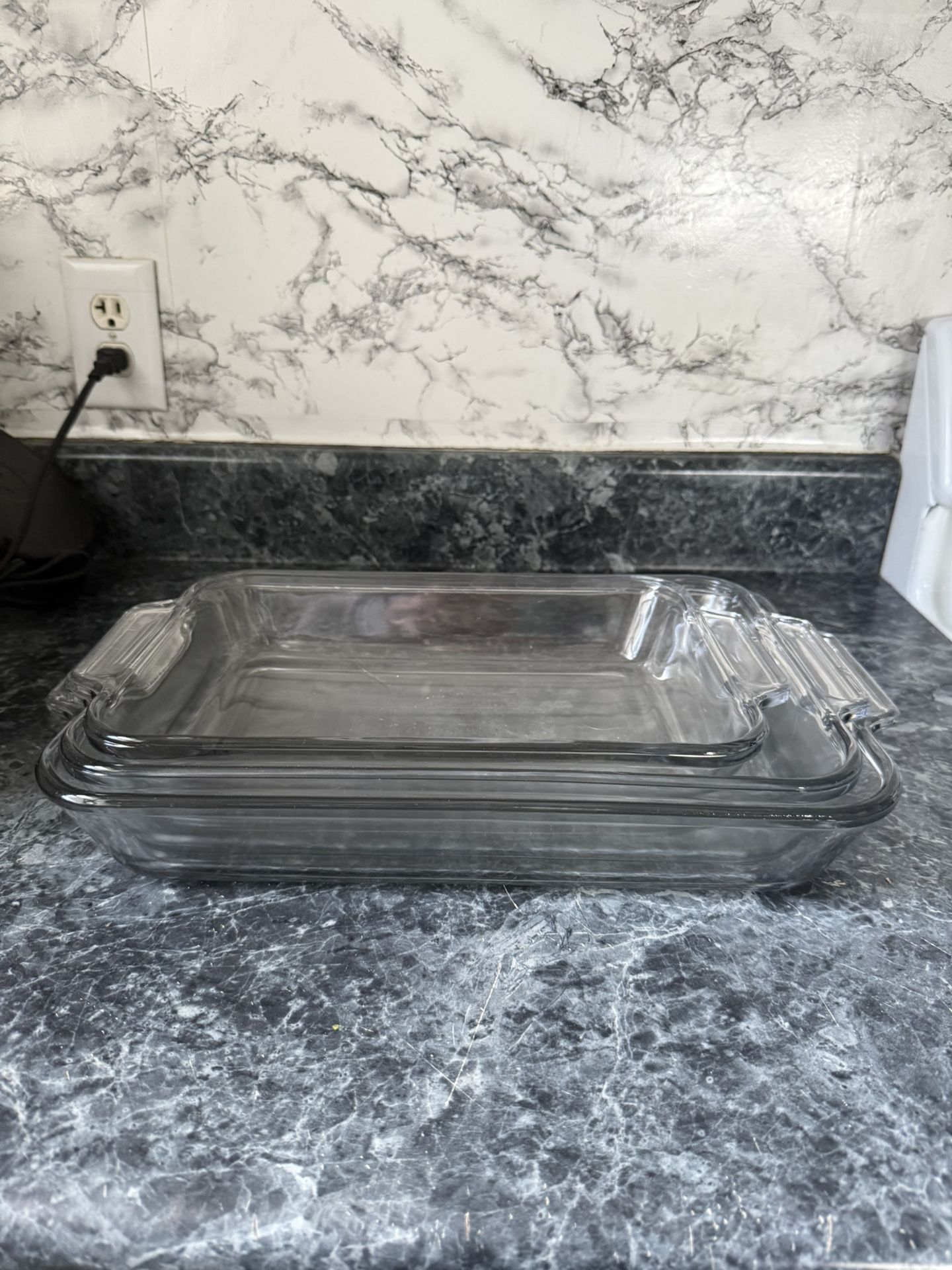 3 set glass pans