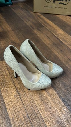 Silver Glitter Heels