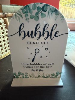 Wedding Bubble Sign