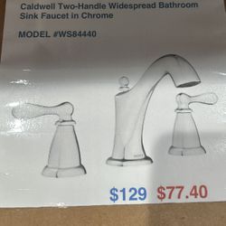 MOEN Caldwell Widespread 8 inch Bathroom Faucet in Chrome 