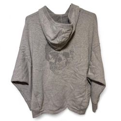 360 Cashmere Cashmere Light Gray Skull Knit Hoodie