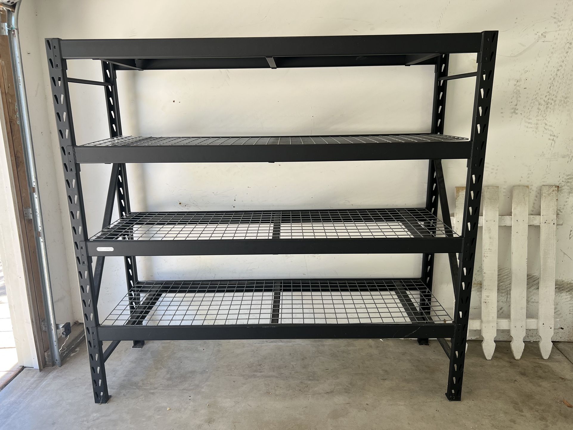 4-Shelf Metal Industrial Duty Freestanding Garage Storage Shelving Unit in Black