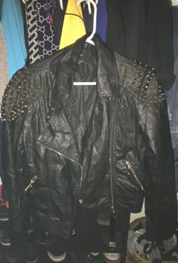 Forever 21 leather jacket with spikes