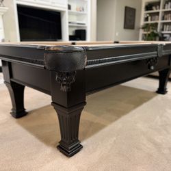 8FT Pool Table – Black Stain – 3PC Slate – $1,595 🎱🔥