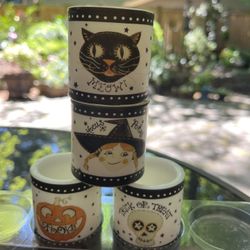 Pottery Barn Flameless Halloween Candle Set - NEW