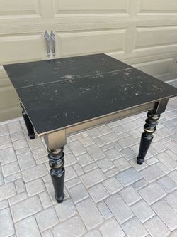 PB Francesca Black Dining Table (w/matching bench)