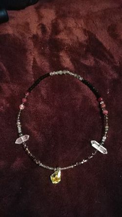 Handmade crystal necklace. Swavorski crystal pendant