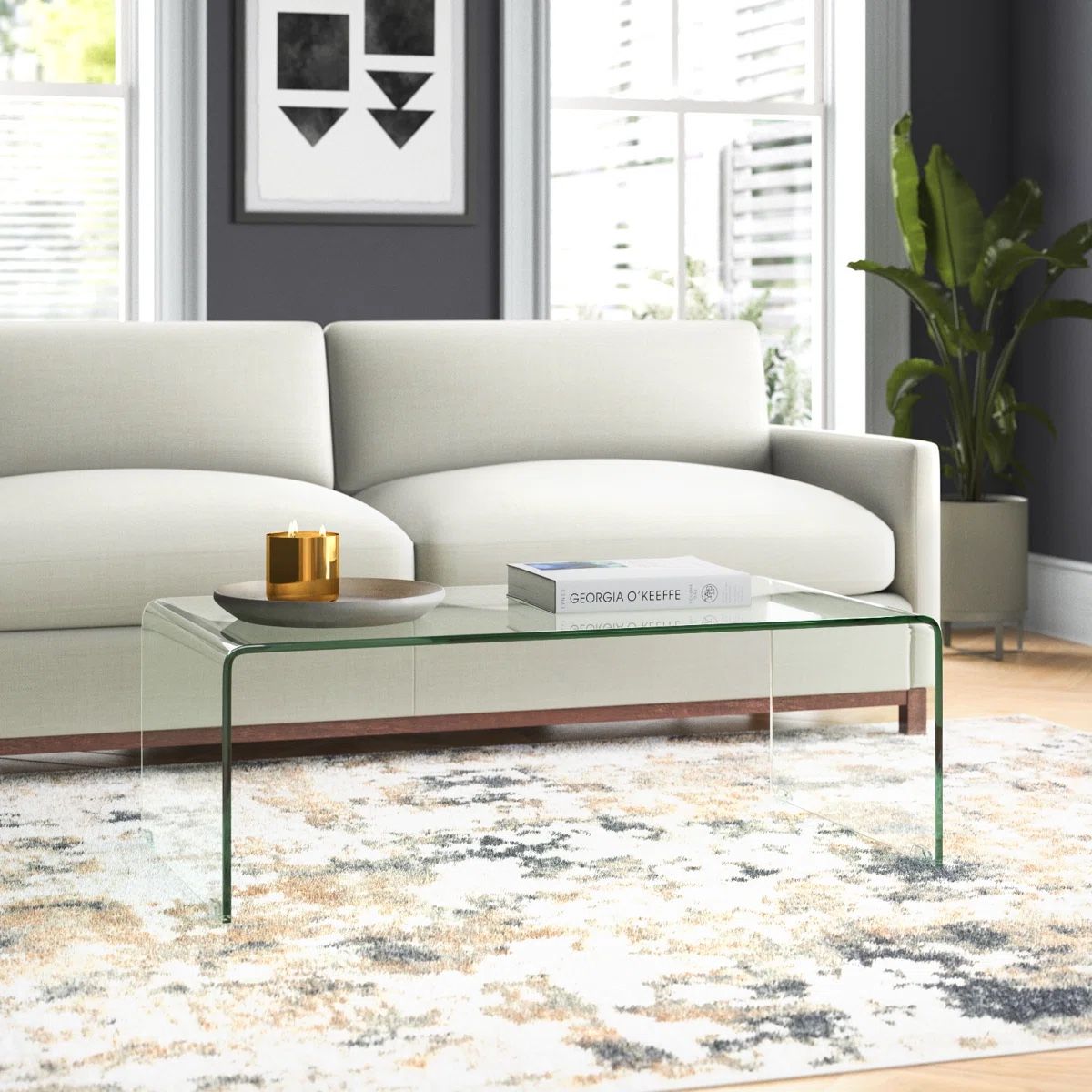 Modern Tempered Glass Coffee Table – Minimal & Chic