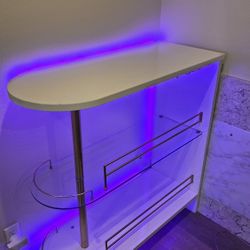 Wine bar cabinet storage modern LED