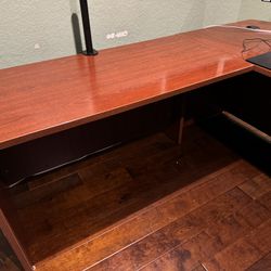 Bush Business Furniture Commercial Grade Bow Front L Shaped Desk and Drawer